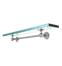 Yale Club Glass Shelf with Towel Bar